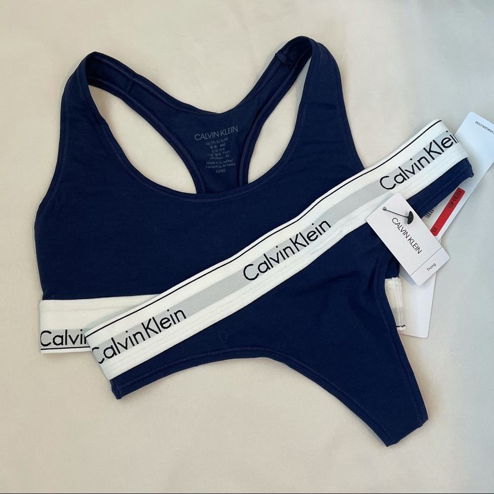 Calvin Klein bra and thong set NWT XS
